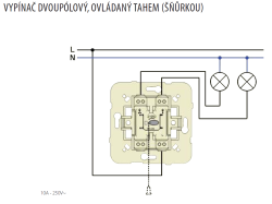 21092: Dvojplov spna ovldan
 ahom, 10 A - 250 V